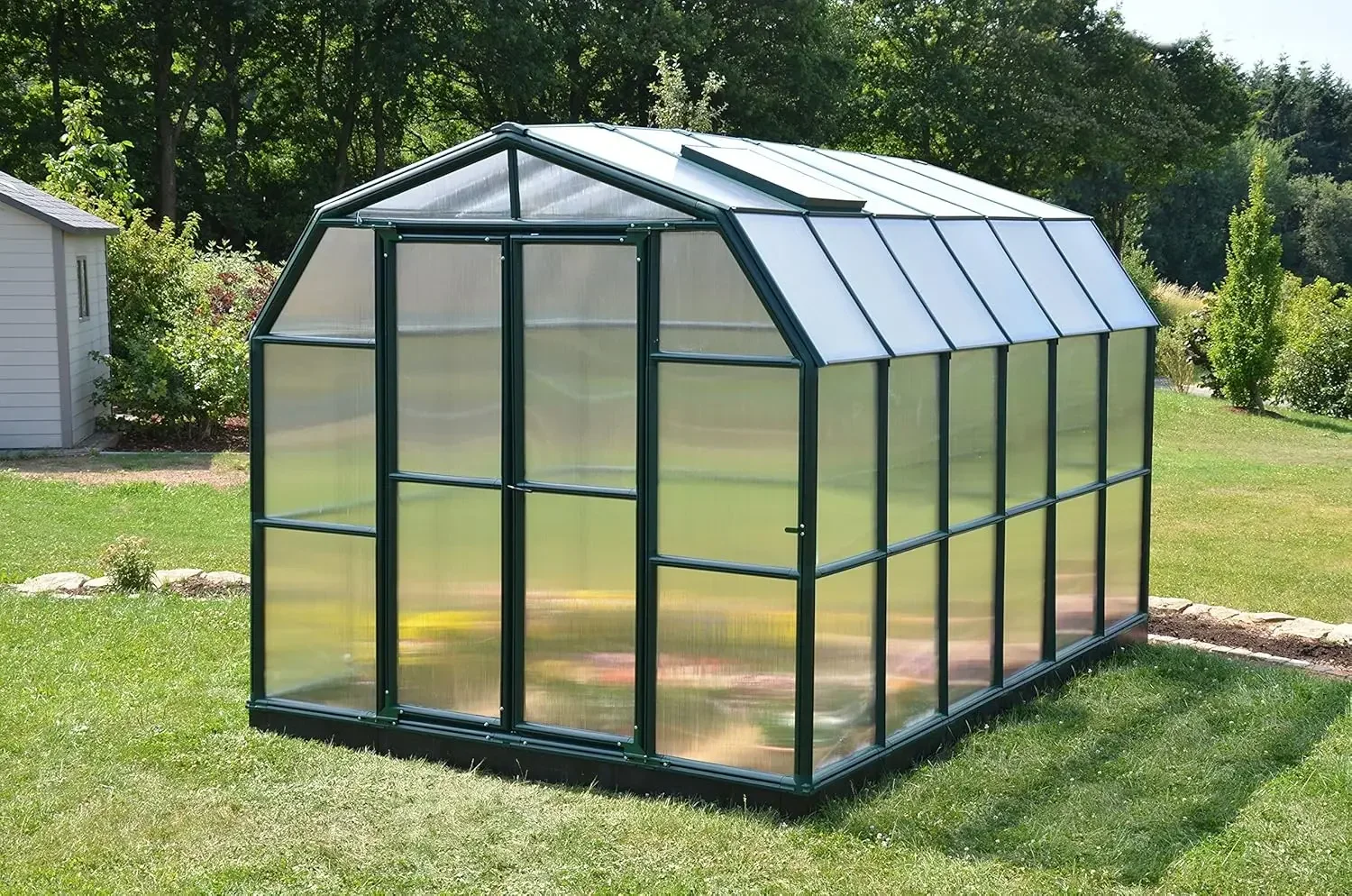 

Лучший выбор 2 | Теплица 8х12 футов, большая, прозрачная, с двойными стенками из поликарбоната, сверхпрочная, набор для самостоятельной сборки