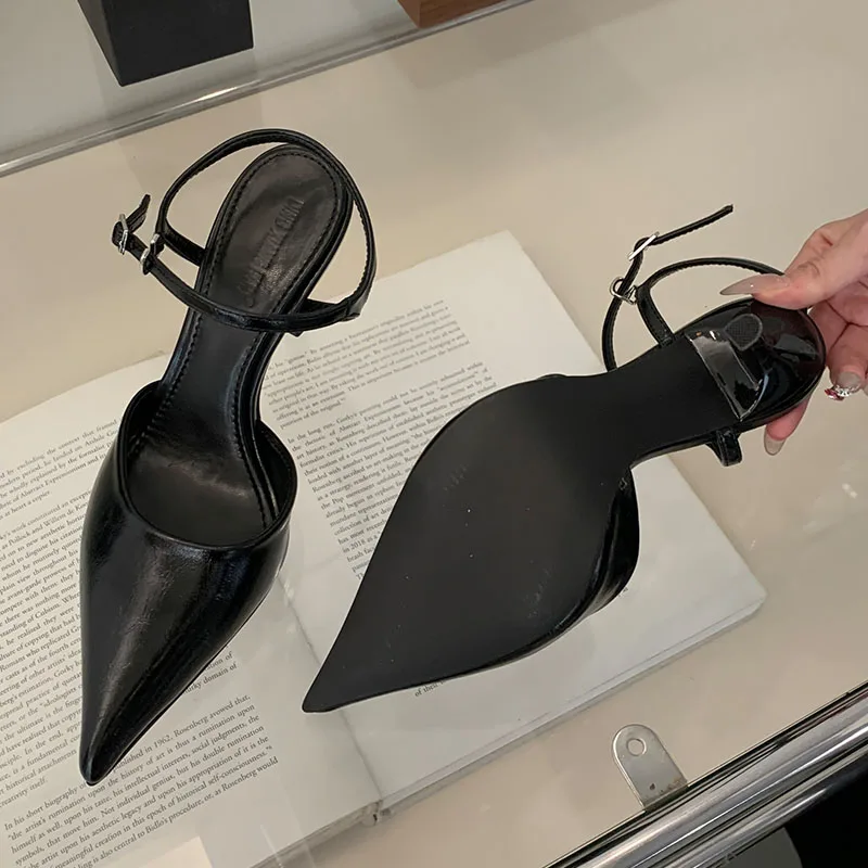 New In 2025 Footwear Shallow Ladies High Heels Shoes Female Pointed Toe Sandal Fashion Ankle Strap Women Heels Pumps Shoes Mules
