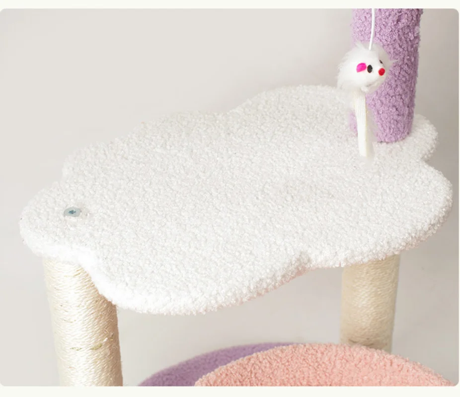 Cat Multi-layer Cat Climbing Frame Cat Scratcher Jumping Platform Scratching Post For Cat Purple Playground For Cat Pet Supplies