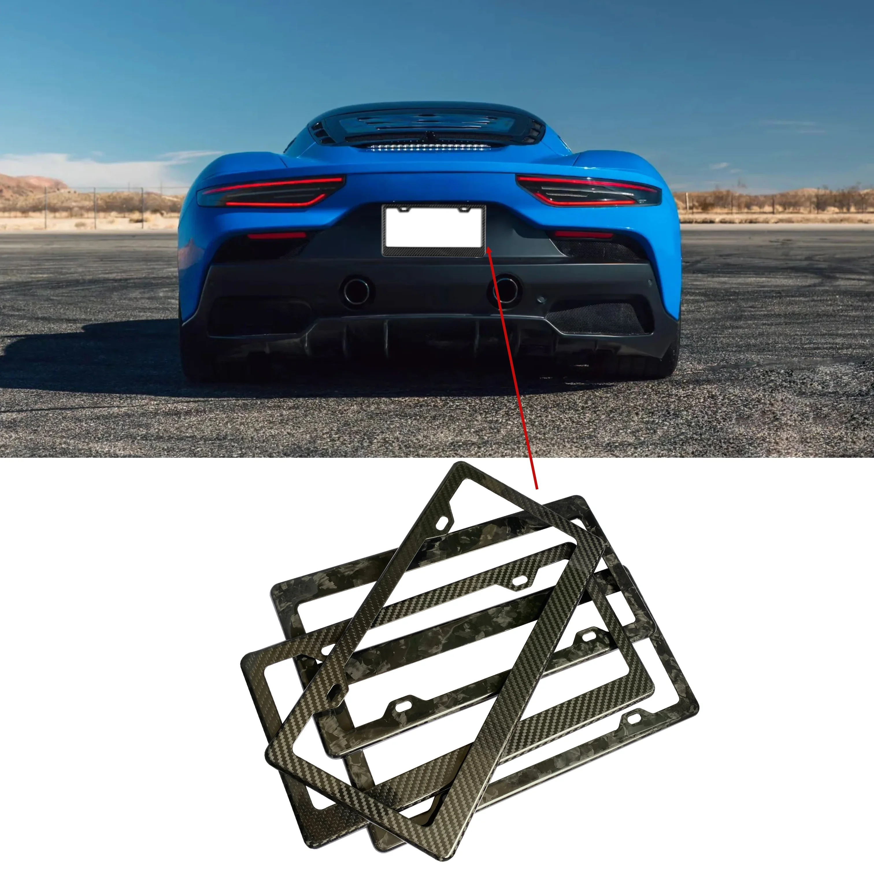 

Carbon fiber American car license plate frame forged carbon fiber license plate frame car license plate frame for Maserati