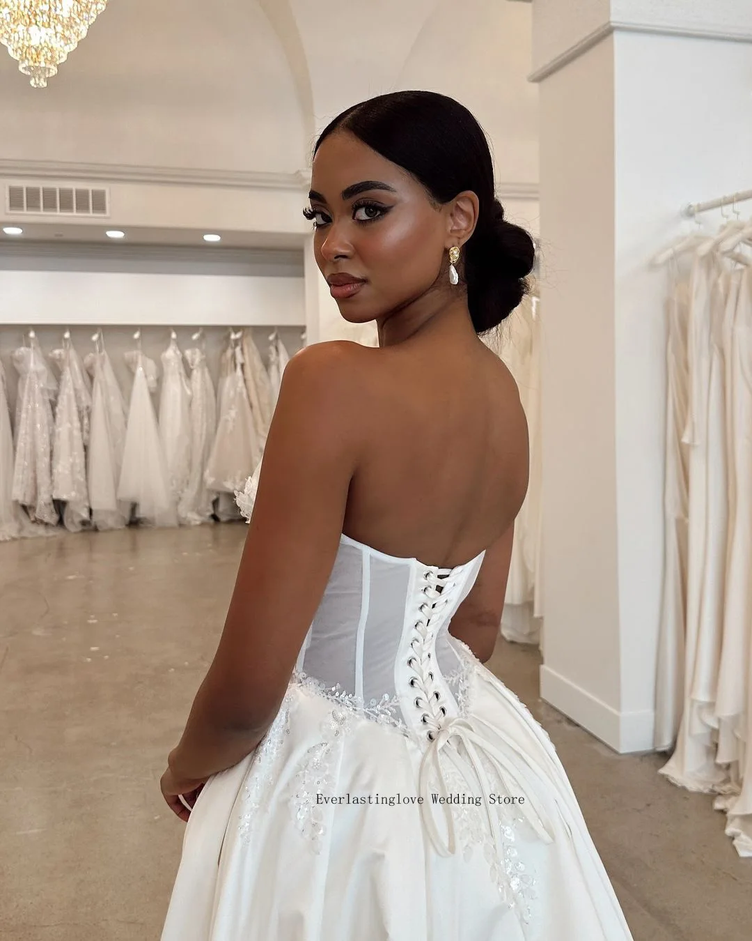 Elegant Off The Shoulder Pleat Sweetheart Organza A Line Wedding Dresses Side Slit Custom Made 2024 Rode De  Morrie