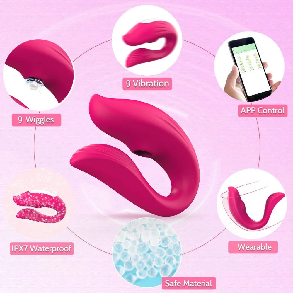 10 Speed Jumping Egg Vibrator Female Wearable Vaginal Sucking Vibrating APP Remote Control G-Spot Clitoral Stimulator Sex Toys