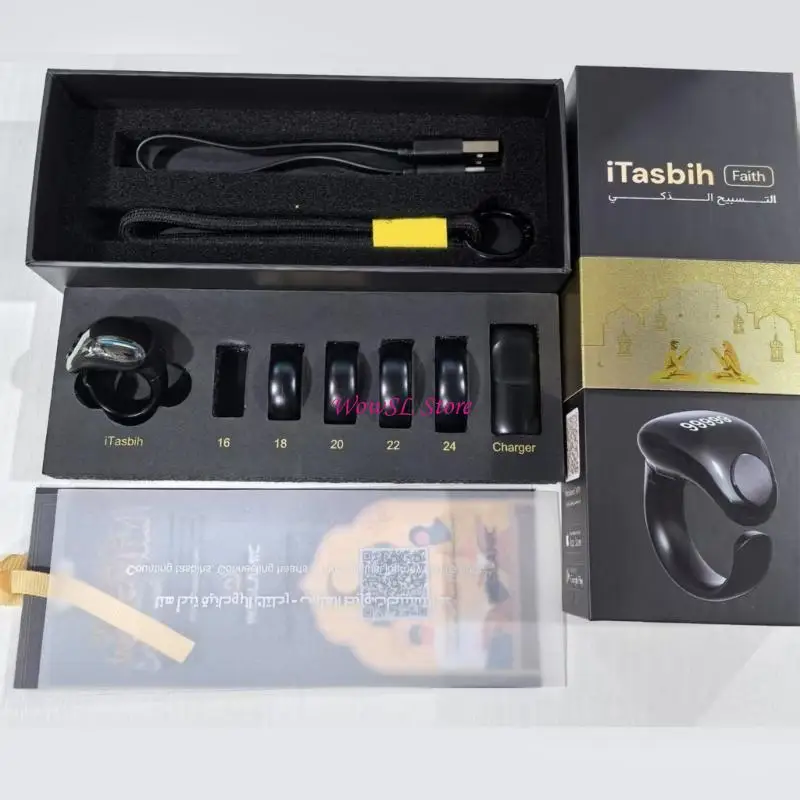 Gebruikersvriendelijke tasbih -telringen met vijf verstelbare grootte en wissen HX5E Wissen