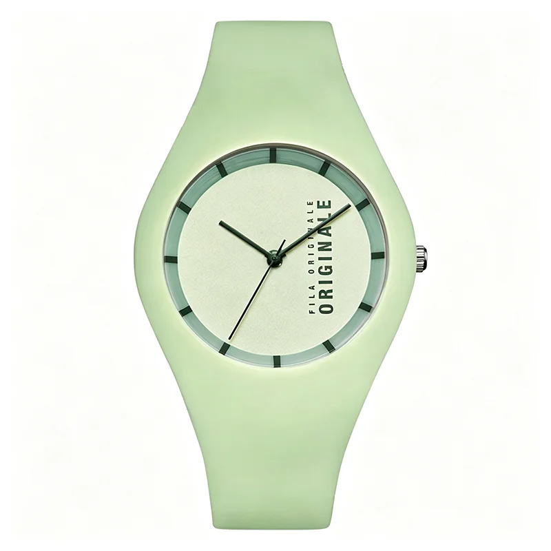 Unisex Casual Quartz Watch 47mm Large Dial Green Silicone Waterproof Sports Wristwatch Relogio Masculino Feminino