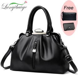 100% Genuine Leather Shoulder Messenger Bags for Women 2023 Large Capacity Cow Leather Ladies Handbags Soft Female Crossbody Sac