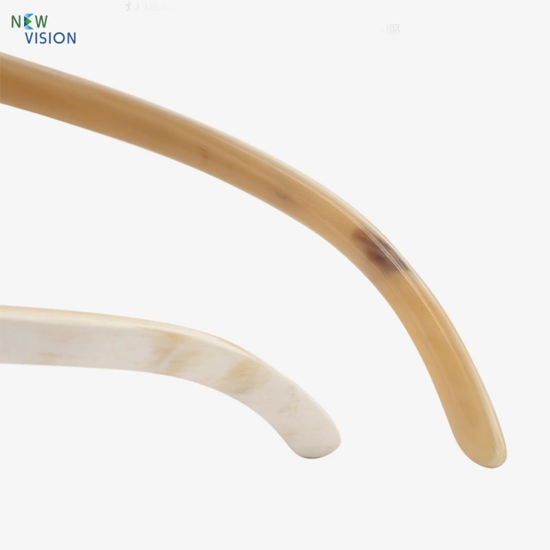 2025 Natural Buffalo Horn Rectangular Glasses Frame Men Handmade Design Frameless Optical Eyewear Women Myopia Reading Eyeglass