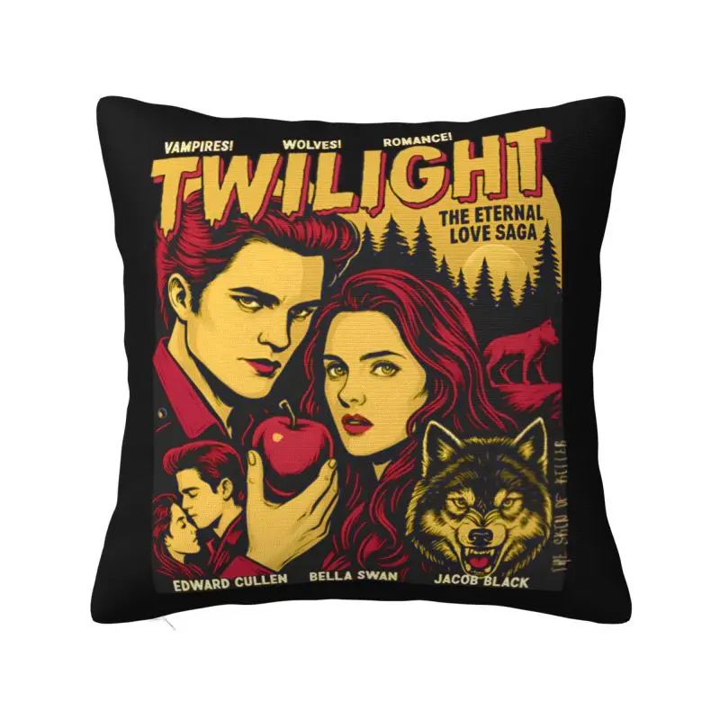 Modern Twilight Edward Cullen Cushion Cover 66*66 cm Velvet Throw Pillow Case Home Decorative Bedding Sofa Pillowslip