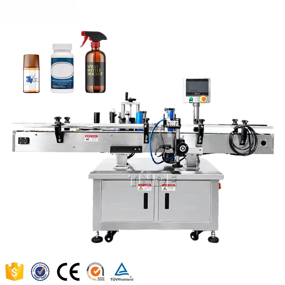 TDT-A01 Automatic Label Machine For Small Business Round Bottle Labeling Machine With Date Code Printer