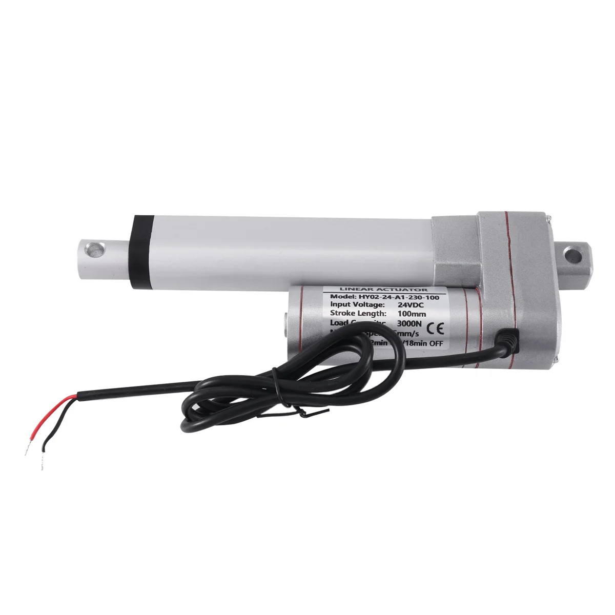 RA-24V DC Electric Push Rod Motor Micro-type Hydraulic Rod 3000N Telescopic Rod Maximum Thrust 100mm Silver