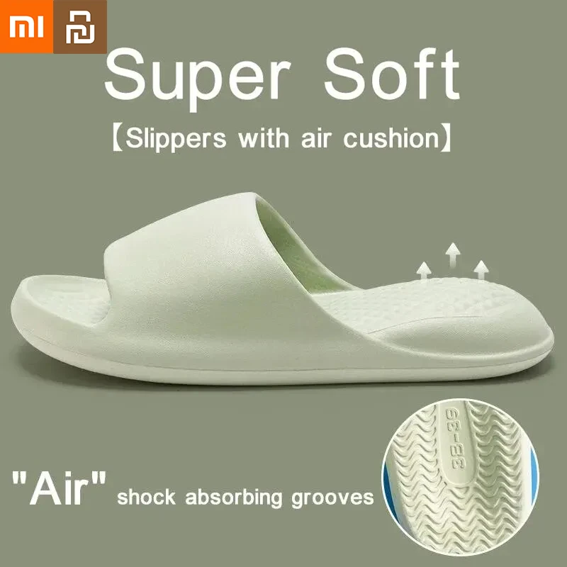 

Женские домашние шлепанцы Xiaomi Youpin, быстросохнущая обувь, минималистичные домашние шлепанцы с подушками, супер мягкие однотонные нескользящие туфли для ванны