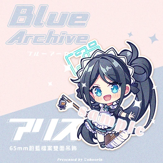 Blue Archive Keychain Sorasaki Hina Tendou Arisu Cosplay Anime Figures Acrylic Key Chain Keyring Backpack Accessories