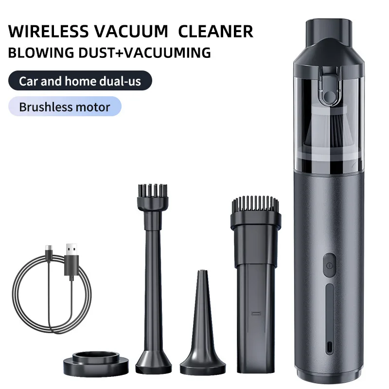 Car Vacuum Cleaner, Handheld,high-power Dust Removal,strongn,inflatable, Dual-purpose Mini Brushless Dust Blower for Automobiles