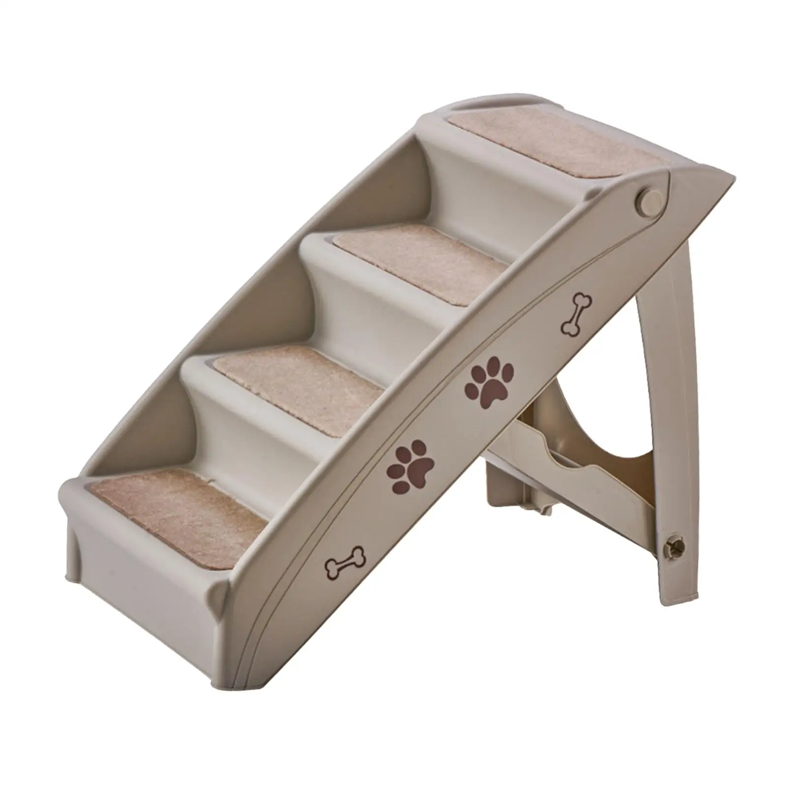 Foldable Wooden Ladder Dog Stairs Steps Animals Climbing Ladder Pet Cat Ramp for Bed Small Large Medium Anti-slip Dog Bed Stair