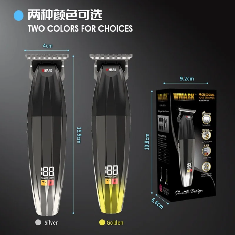 WMARK NG-311 Capelli Dettaglio Trimmer Barba Tagliatore di Capelli Elettrico Trimmer Capelli Per Gli Uomini Macchina di Taglio di Capelli Rasoio Bordo T-Lama larga