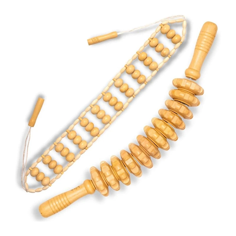 

2 Pcs Wood Therapy Massage Tools For Body Shaping, Wood Massage Roller For Lymphatic Drainage And Cellulite, Massage Easy To Use