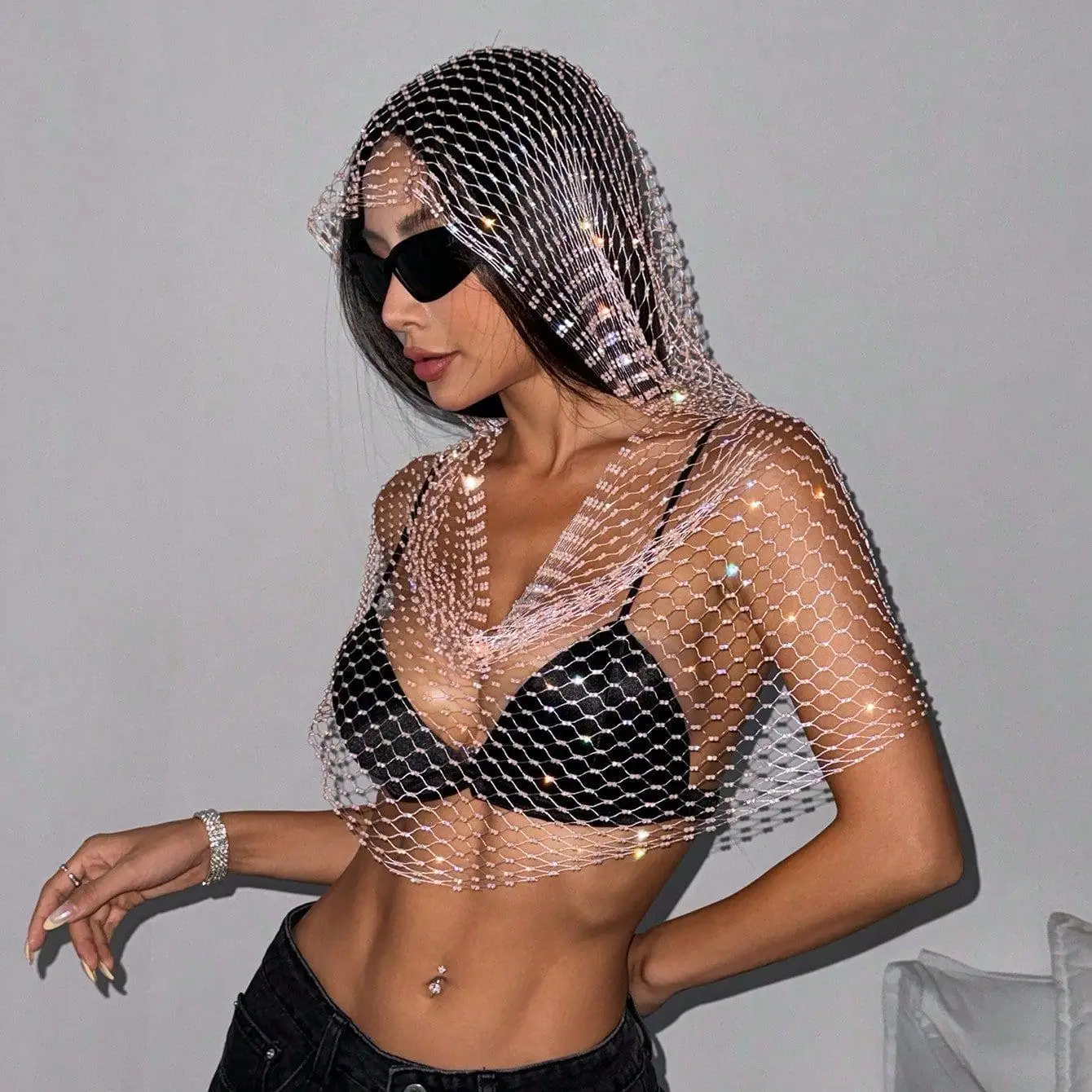 

Трансграничный сладкий и пряный Sle Me Diamond Fiing Net Top Женский жилет Fla Diamond Hat Bal Tank Top Sexy Sle
