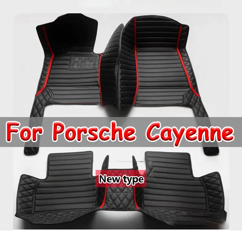 

Leather Car Floor Mats For Porsche Cayenne 9Y0 9Y3 2018~2022 5 Door Anti-dirt Pad Car Mat Luxury Tapis Voiture Car Accessories