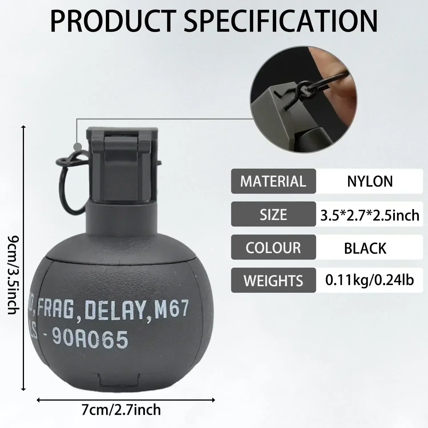 BAirsoft الألوان اليد القنابل اليدوية لعبة التكتيكية حلقة سحب قنبلة يدوية من النايلون نموذج المياه هلام الكرة قاذفة التكتيكية CS لعب الأدوار الدعامة #6