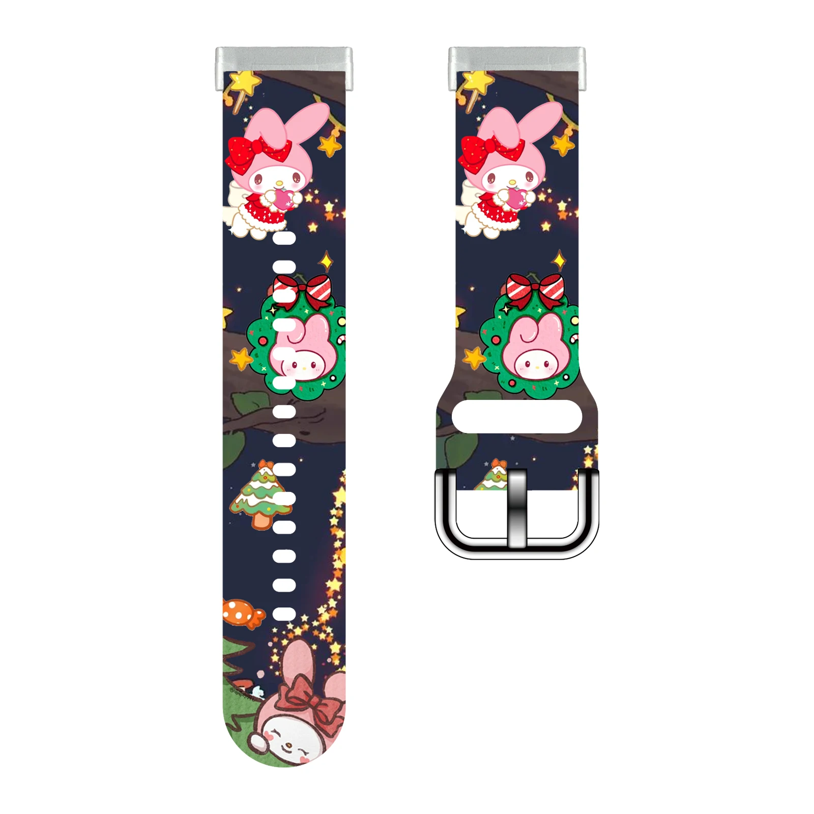 SANRIO سلسلة بلدي ميلودي طباعة حزام (استيك) ساعة ل Fitbit Sense 2/1 حزام الساعات استبدال سوار ل Versa 3/4 للنساء كهدية