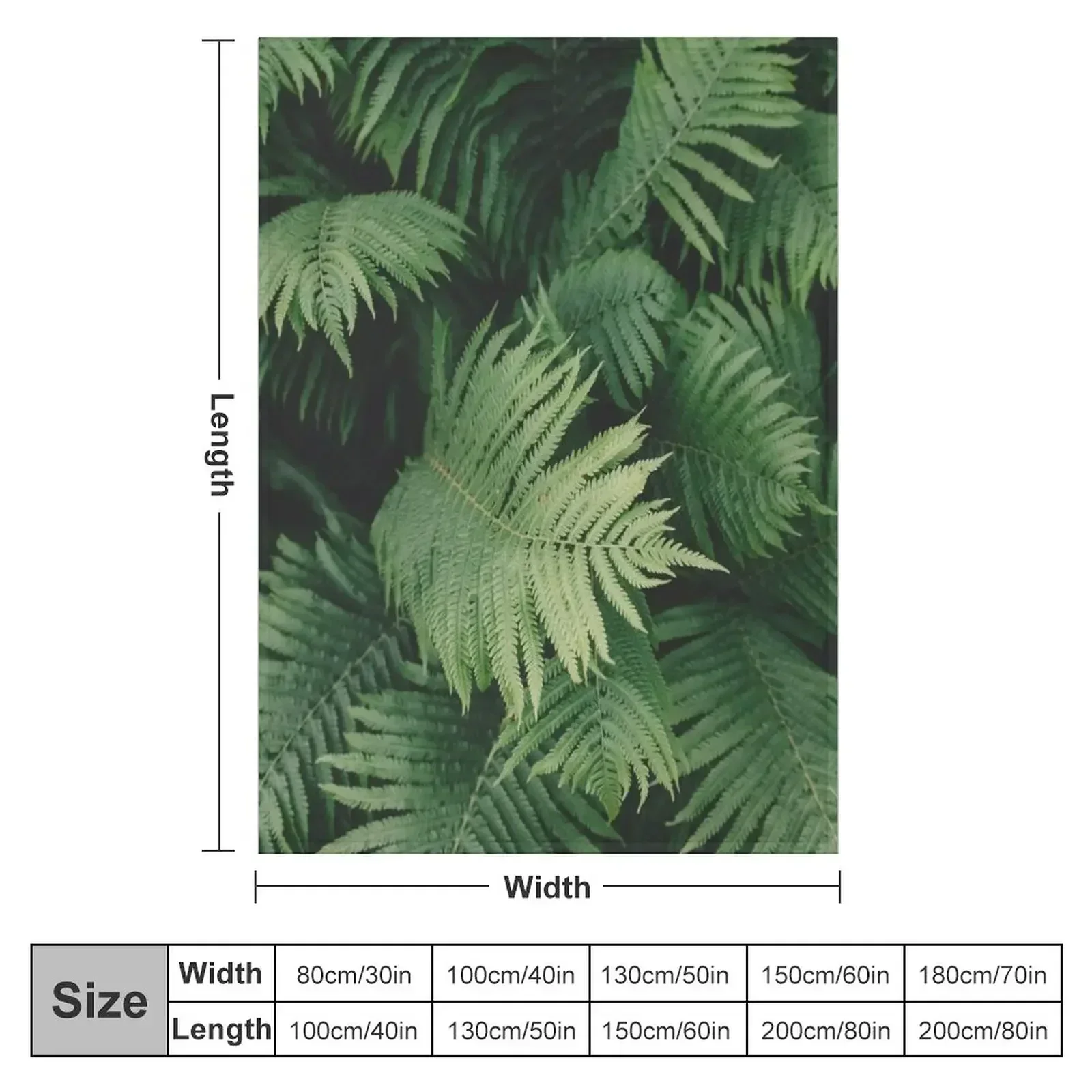 Fern Throw Blanket couch cozy soft plush fuzzy picnic outdoor blanket