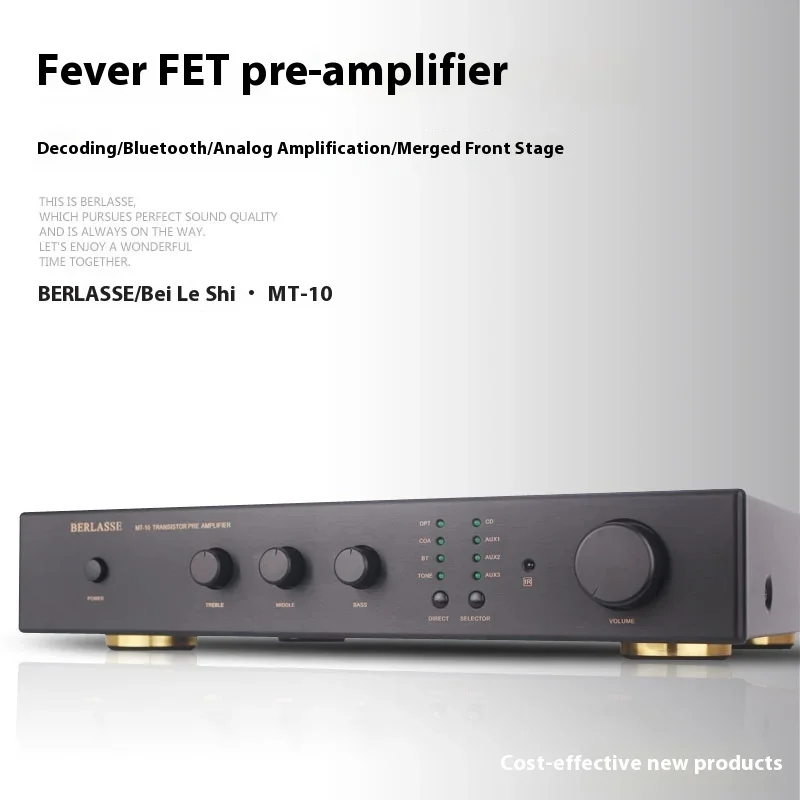 AMXEKR HIFI Febre Pré-amplificador de Efeito de Campo 1794 Decodificador 5125 Bluetooth com Controle Remoto Pré-amplificador Phono Áudio