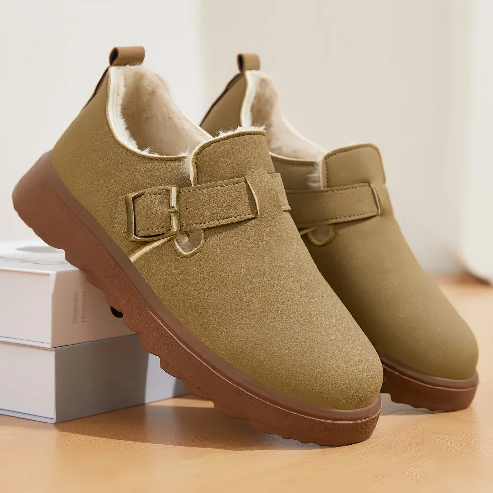 

2025 new women's cotton shoes, cold resistant and warm short boots, fashionable and plush thick snow boots, cotton boots