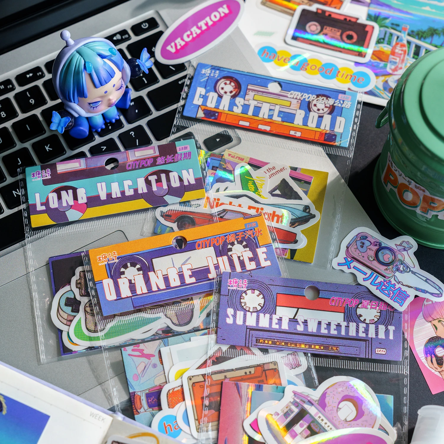 

8paks/LOT CITYPOP series cute lovely markers photo album decoration sticker