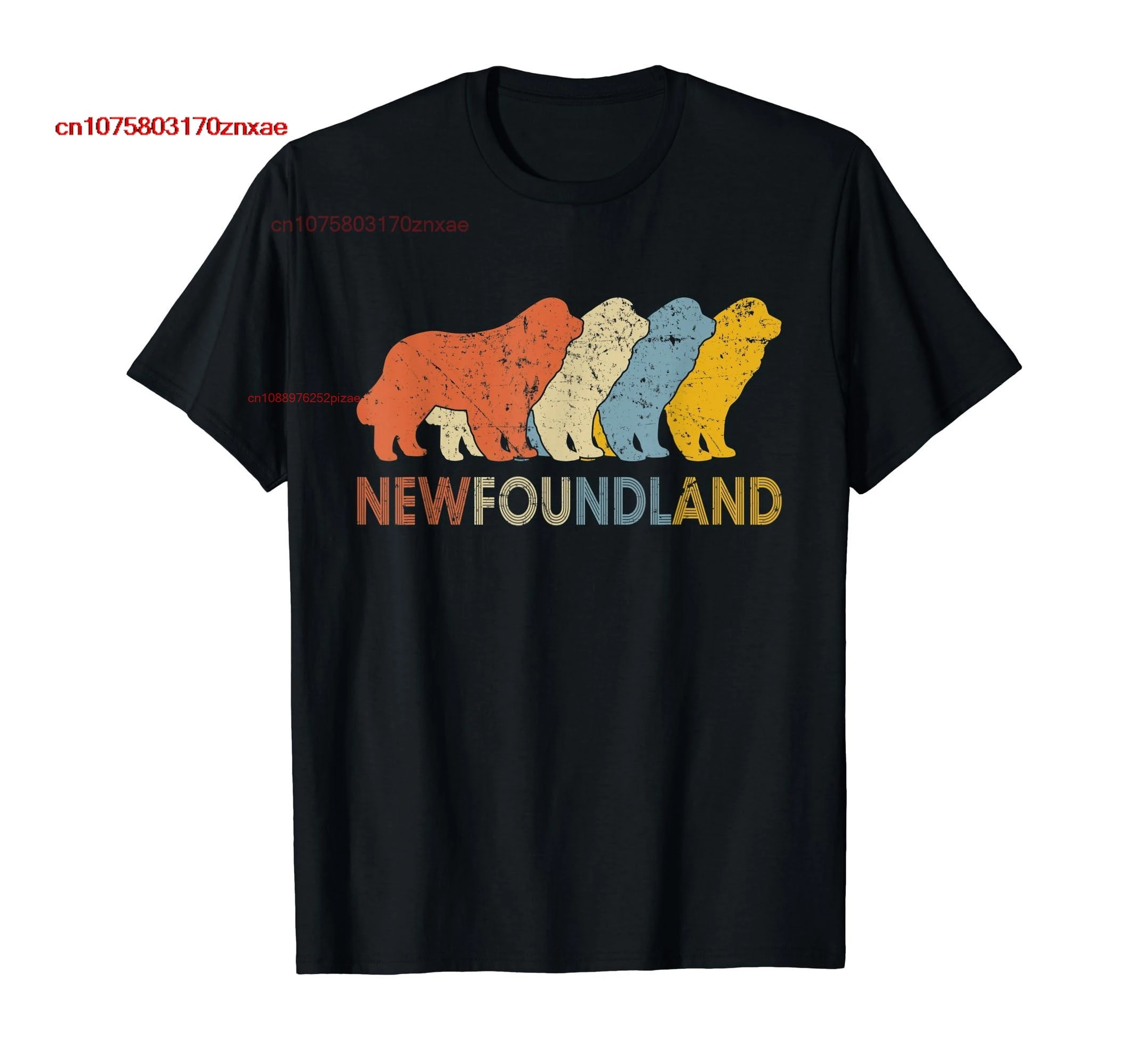 Camiseta UNISEX de algodón 100% para hombre y mujer, prenda de vestir, estilo Vintage, con estampado de perro de Terranova, Día del Padre, amante de los cachorros, talla S-6XL
