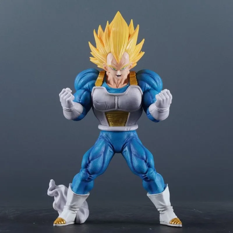 Anime Dragon Ball Z Super Saiyan Vegeta Muscle Ver. PVC Action Figure Battle Statue Ornament 2 Heads Model Kids Toys Doll Gifts