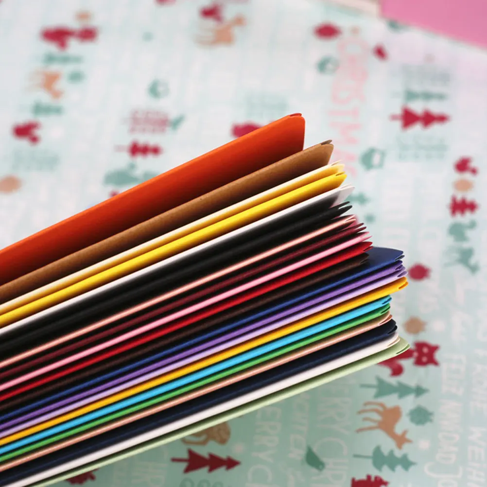 

50Pcs Writable Blank Cards Stylish Folding Greeting Cards for Birthday Christmas Party Invitation Decor Blank Blessing Card