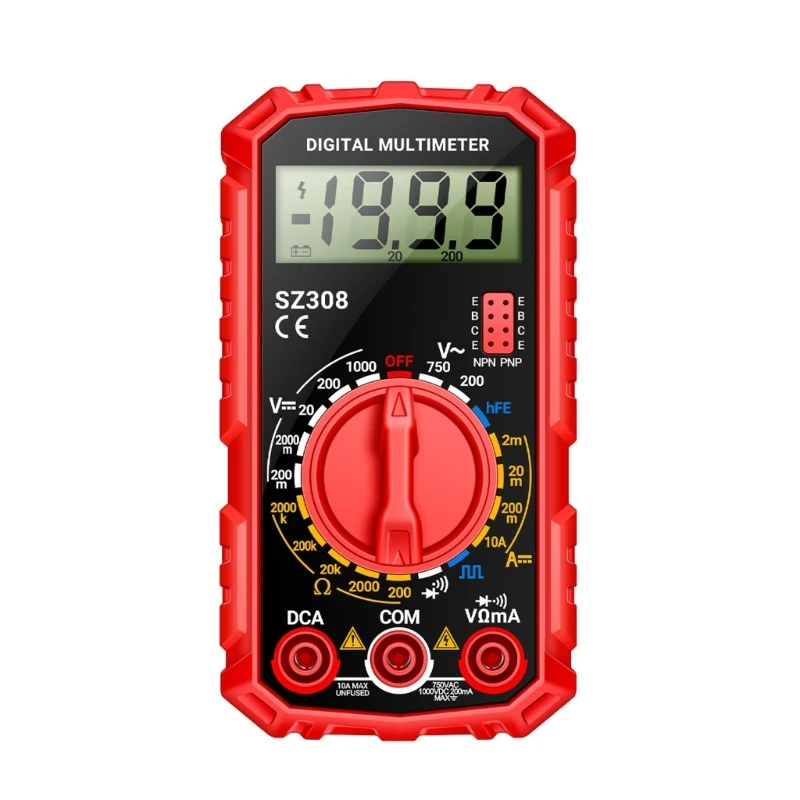 Multimeter 1999 Counts Current Tester Ohmmeter with Low Battery Indication Tester