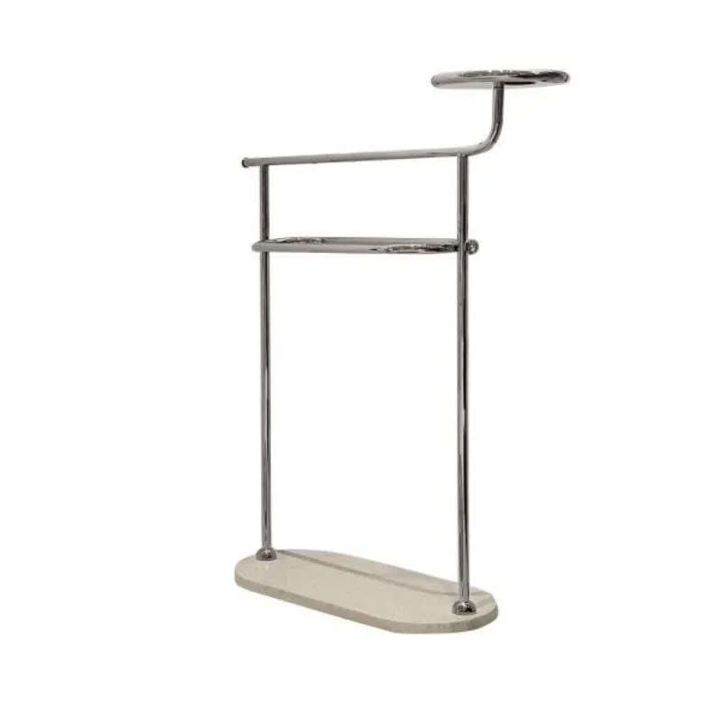 Shelf Storage Stainless Steel Silver French Vintage Bauhaus