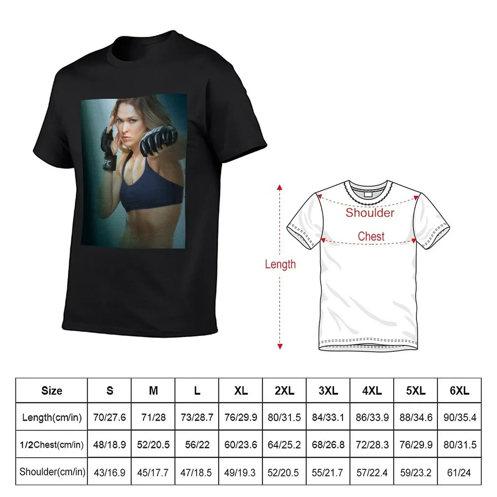 Ronda Rousey T-Shirt vintage Aesthetic clothing summer top mens t shirts