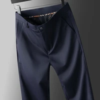 3Piece Set Men's Four-Way Stretch Business Casual Pants Elastic Comfortable Formal Dress Trousers for Spring/Autumn 2
