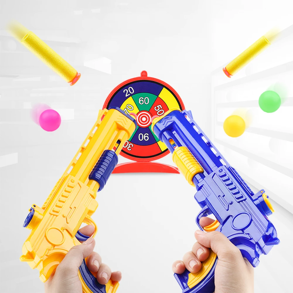 

Toy Revolver Soft Bullet Gun Toy Loading And Firing Parent-Child Competitive Toy With Target Holiday Gifts For Kids 3 Years Old