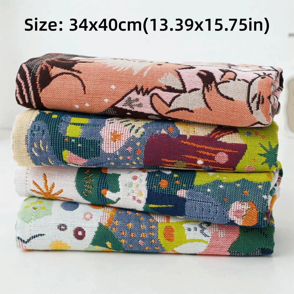 34x40cm Large Hand Towel Quick Dry Decorative Kitchen Towel 4 Layer Cotton Gauze Pure Cotton Dish Cloth Home Restaurant