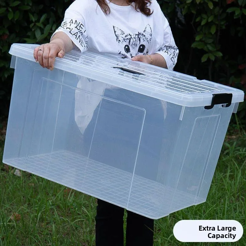 Thickened Rectangular Transparent Plastic Storage Box with Lid for Home Use Large Size Aquarium Turtle And Fish Breeding Box