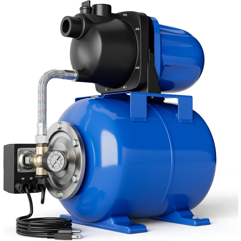 

Goplus 1,6 л.с. неглубокий насос с нажимным баком, автоматический струйный насос для повышения воды мощностью 1000 галлонов в час для системы водоснабжения