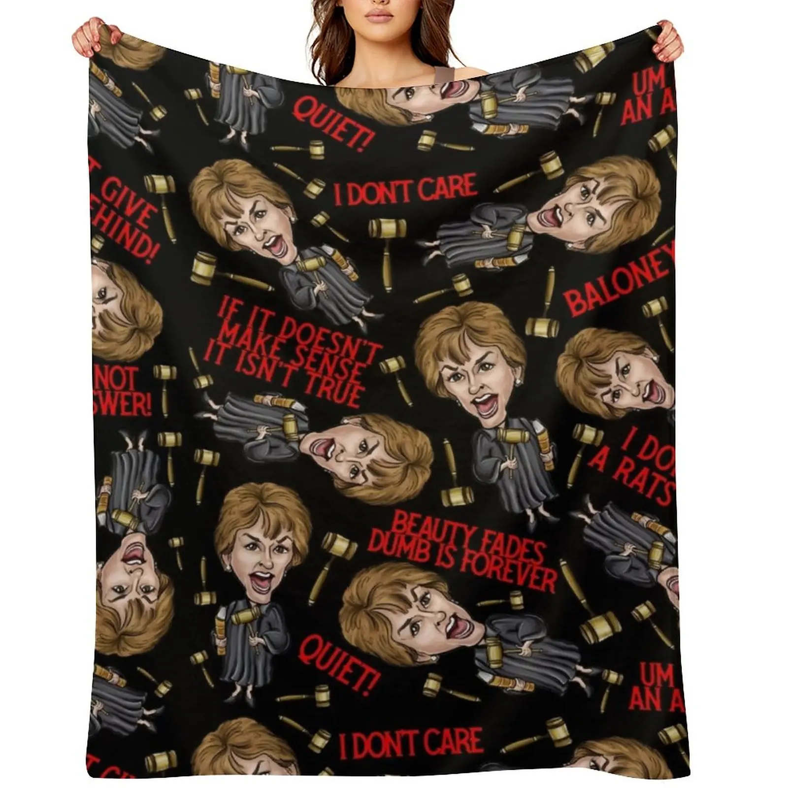 

BlackJudge Judy Print Throw Blanket Luxury Throw sofa bed heavy to sleep Summer Beddings Blankets