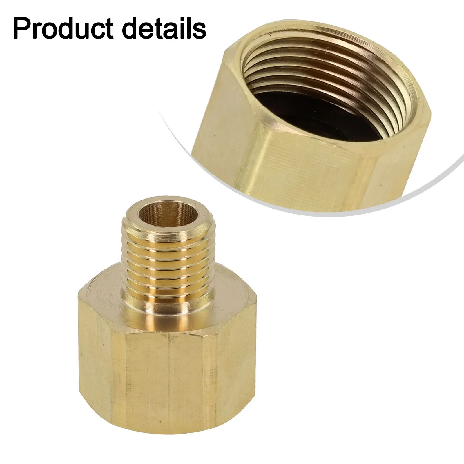 M22 Female To 14mm Male Brass Adapter For Pressure Washer Systems Working Up To 4500 PSI Compatible With Multiple Brands