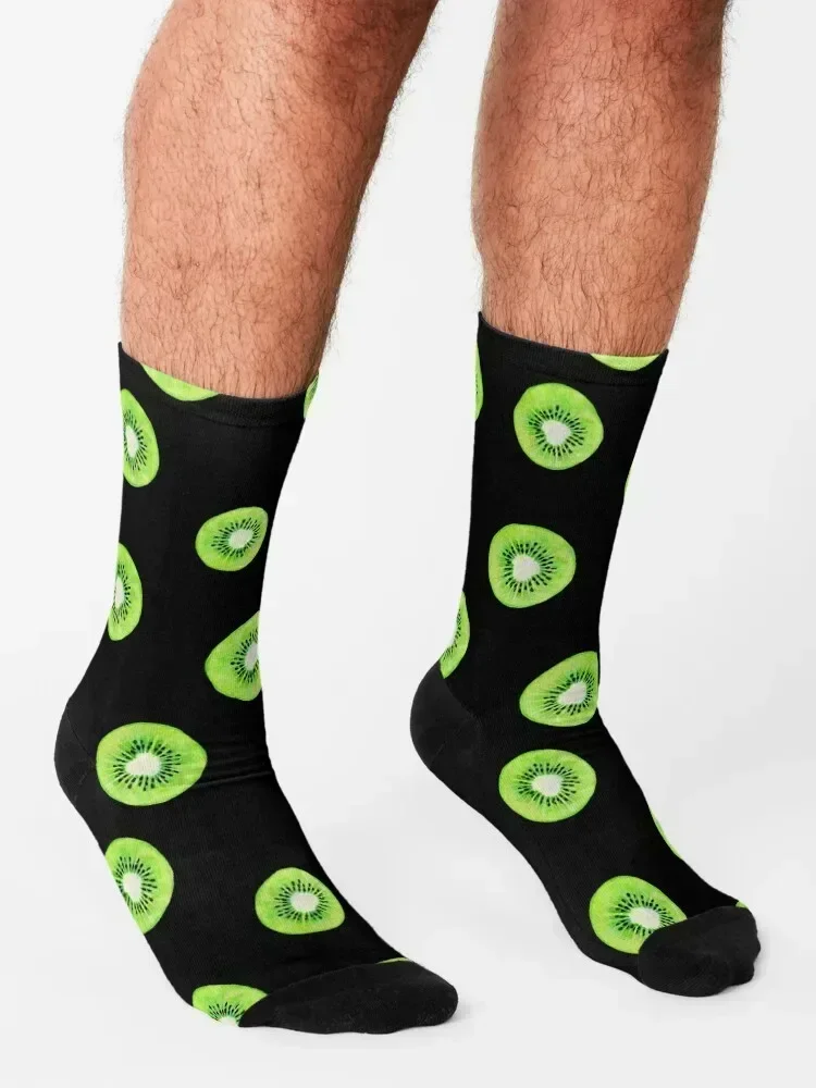 Kiwis on Black Socks Children's japanese fashion shoes heated Men's Socks Luxury Women's