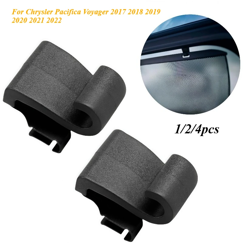 1/2/4pcs Window Shade Hook For Chrysler Pacifica Voyager 2017 2018 2019 2020 2021 2022 Door Sun Shade Hook Clip 5XR76DX9AA