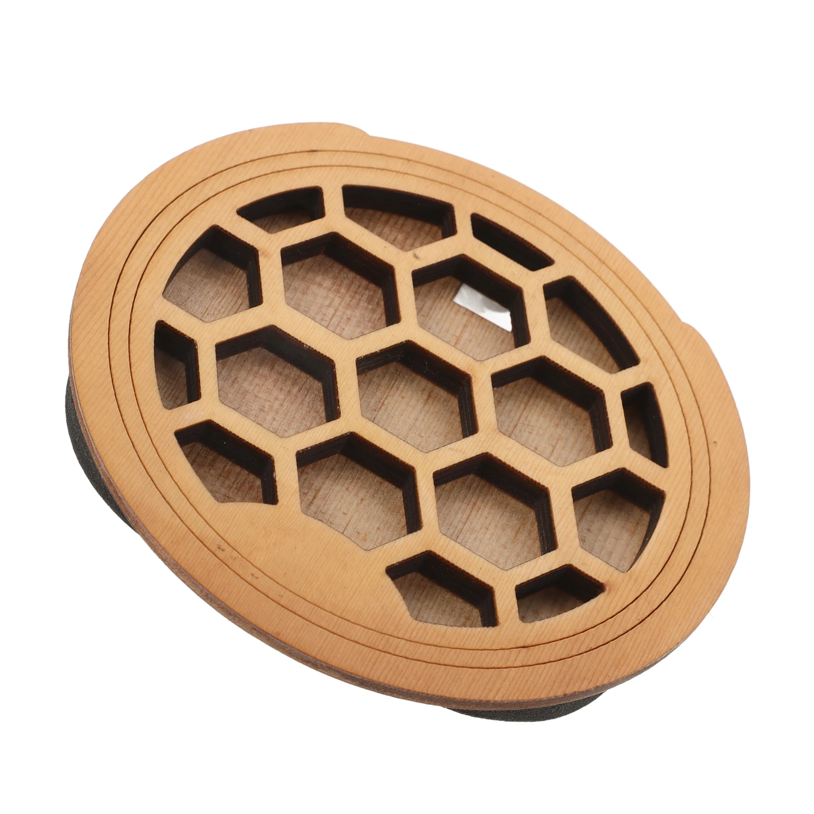 

Wooden Sound Hole Cover Acoustic Guitar Humidifier Electric Accessories Pickup Soundhole Beige