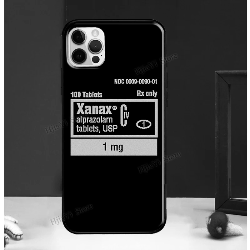 XANAX Case For iPhone 11 14 12 13 Pro Max mini 6S 7 8 Plus XR X XS MAX SE 2020 Back Cover Coque