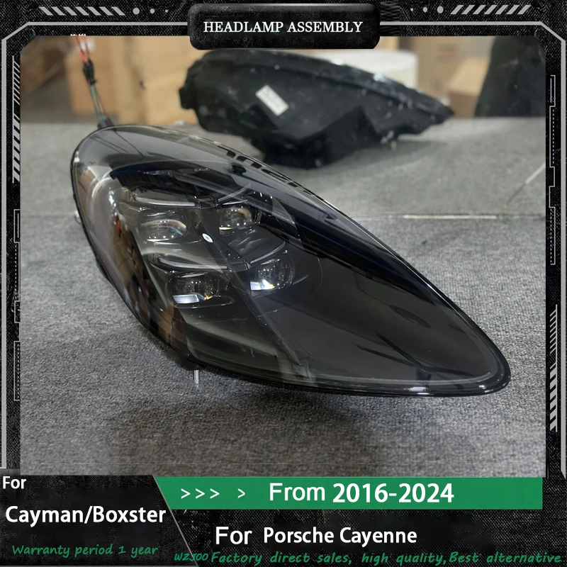 Headlight For 2016-2024 Porsche Cayman headlight assembly Boxster modified 718 LED daytime running light lens Car Accessories