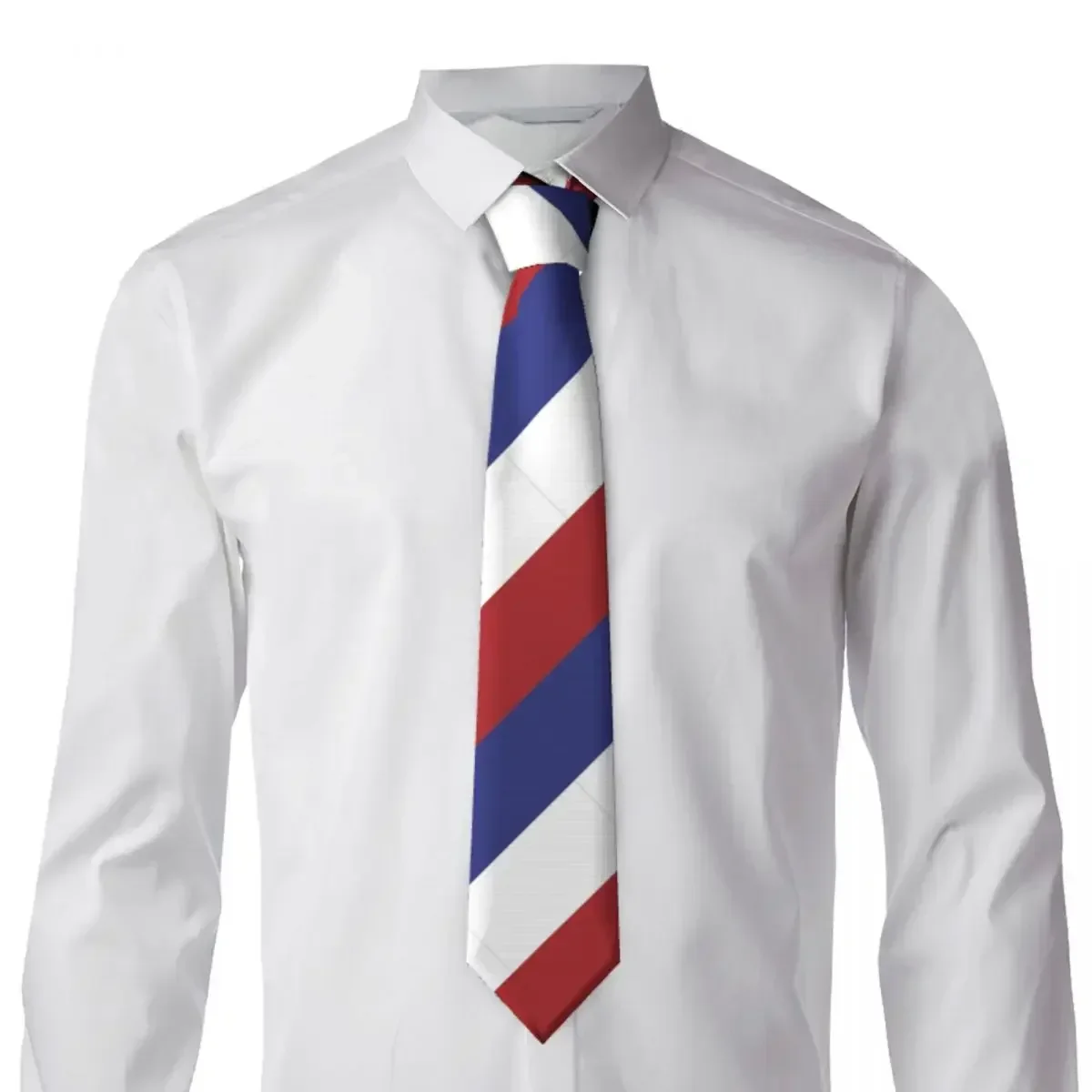 France Flag Tie Stripes Business Neck s Men Cute Funny Necktie Accessories High Quality Custom Collar 