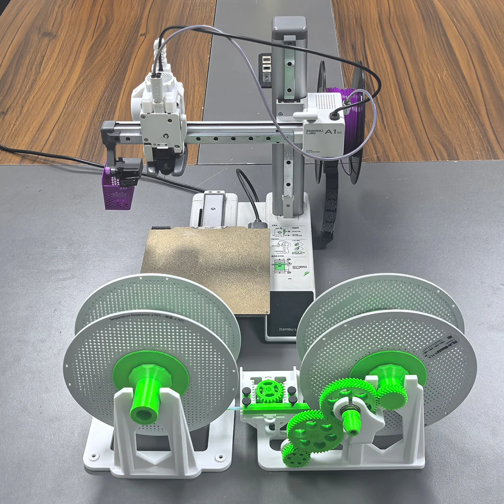 Neuer Filament-Spulenwickler für BambuP1S/ X1/ X1C/ P1P, montierter Filament-Spulenschalter für Bambu 3D-Druckerzubehör – Detail 10