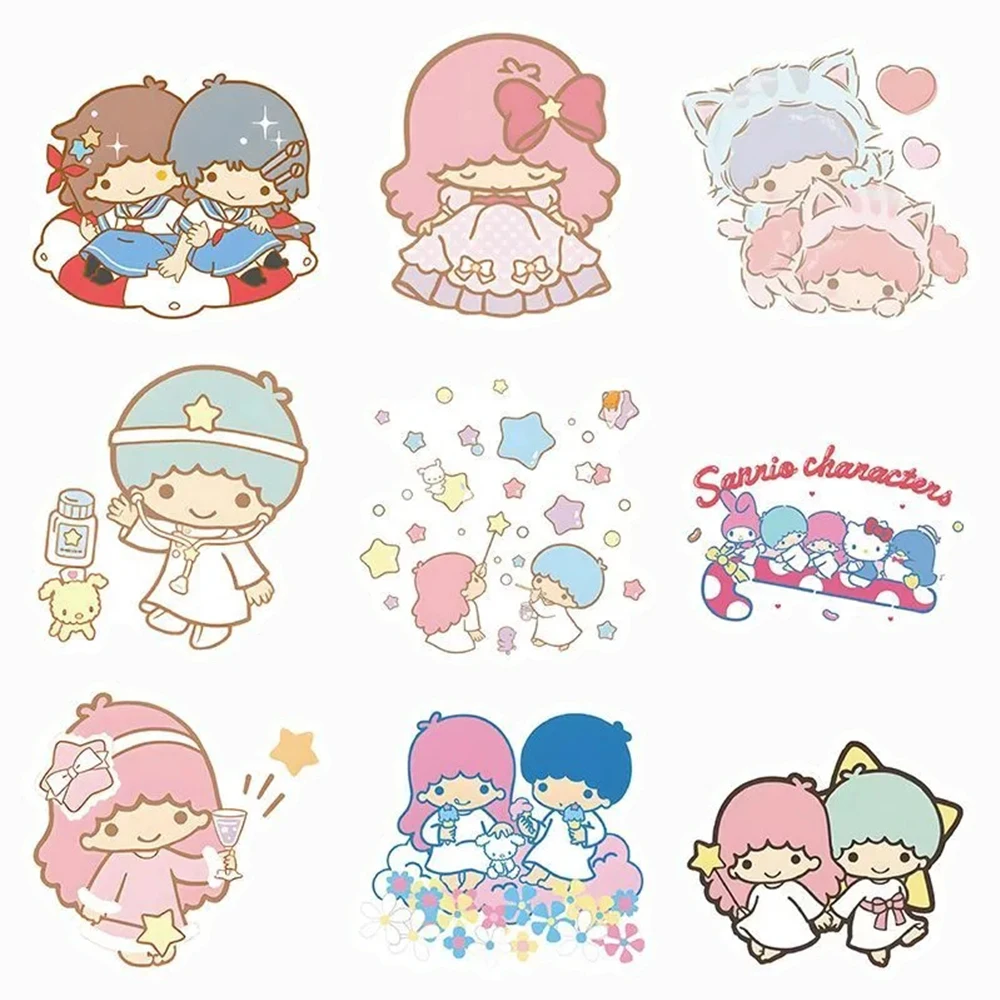 10/30/50/100pcs Cute Sanrio Little Twin Star Aesthetic Stickers Decals Laptop Suitcase Water Bottle Wall Kid Cartoon Sticker Toy
