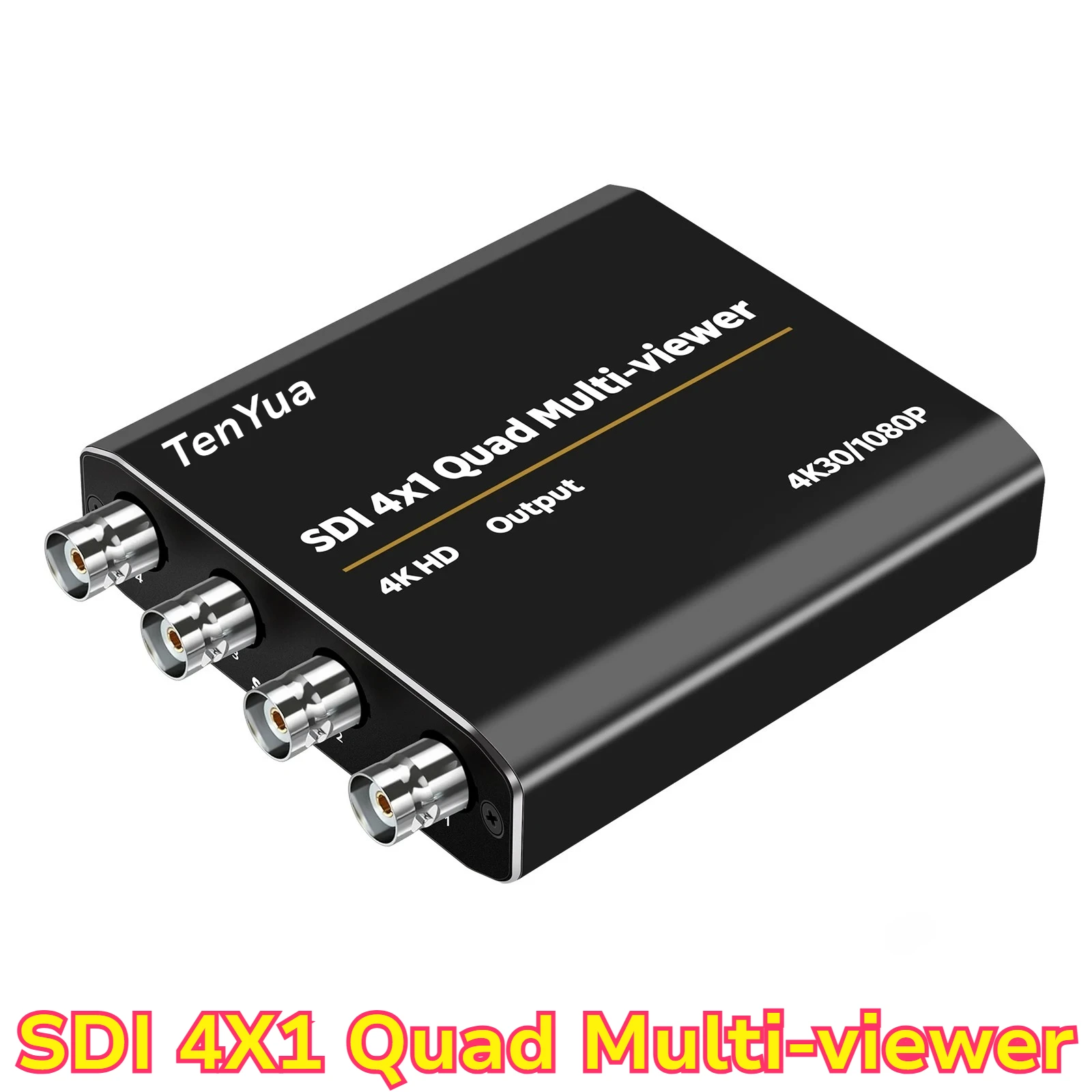 4K HD 3G SDI 4x1 Quad Multi-viewer 4ch SDI To HD Splitter Screen Seamless Switcher With IR Remote SDI Video Splitter Switch