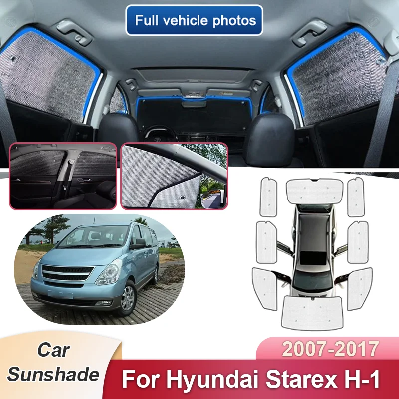 

Солнцезащитные козырьки для Hyundai Starex H-1 iMax iLoad TQ 2007-2017, полное покрытие, защита от УФ-излучения, аксессуары для защиты от солнца